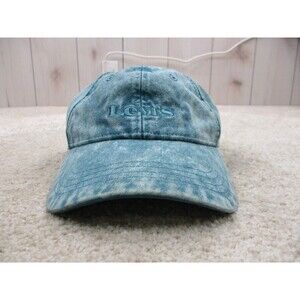 Levis Hat Cap Snap Back Blue Denim Adjustable Logo Casual Mens *